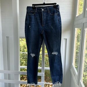 Old Navy extra high-rise pop icon, skinny, smooth pockets, button fly jeans, 10